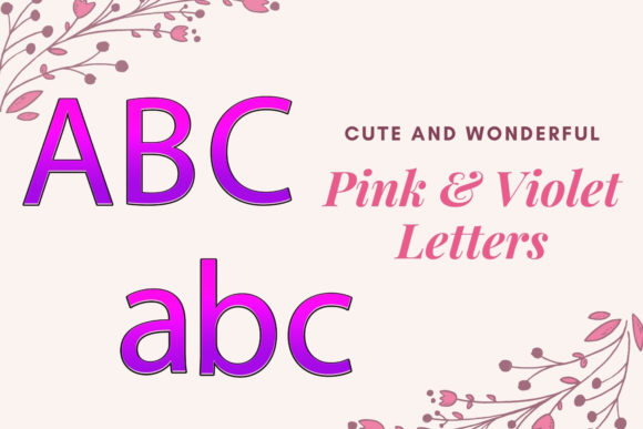 A Designer's Guide to the Purple and Pink Decorative Alphabet