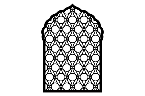 Arabic Window Silhouette with Decorative: A Designer's Deep Dive