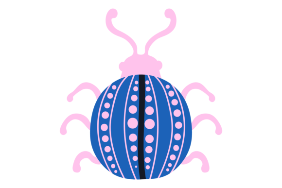 Bug Icon. Stylized Ladybag. Decorative B: A Designer's Playful Asset