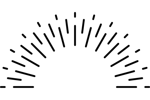 Bursting Sun: A Decorative Black Stamp for Bold Branding