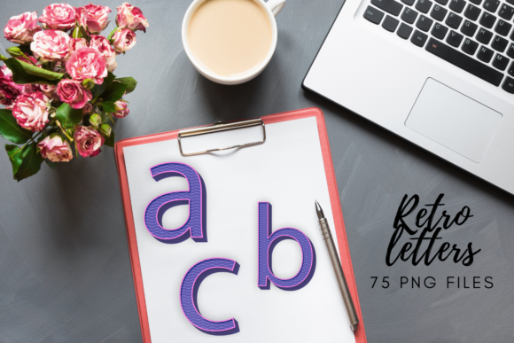 Decorative Alphabet, Purple Typography for Bold Design