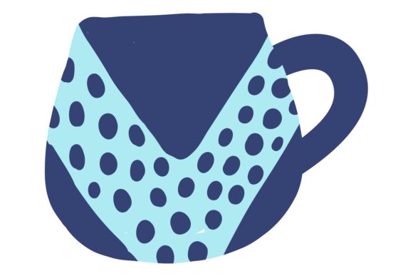 Decorative Pattterned Mug. Hot Drink Cer: A Typeface for Cozy Branding