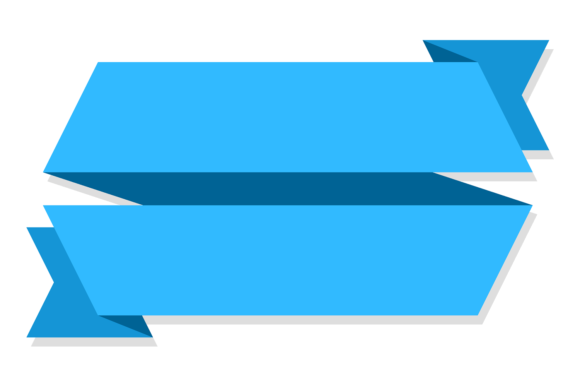 Decorative Ribbon Label. Blue Tape Flag: A Designer's Guide