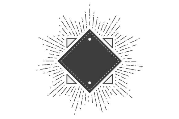 Decorative Vintage Emblem with Bursting: A Timeless Design Asset