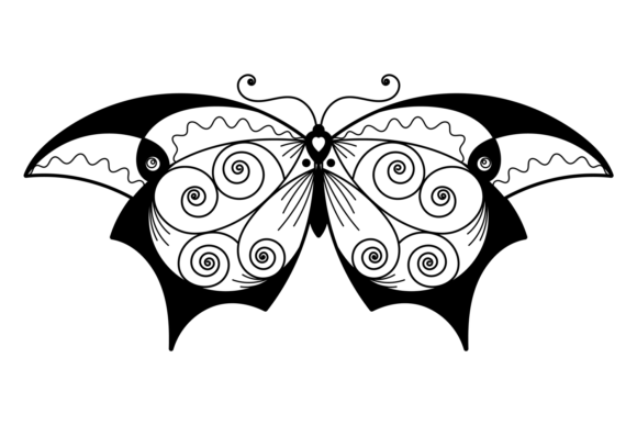 Discovering the Decorative Ornate Pattern Wings Moth Typeface