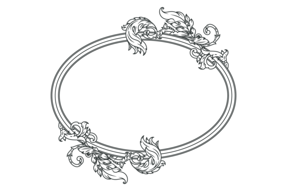 Elegant Vintage Oval Border: Elevate Your Designs with Decorative Charm