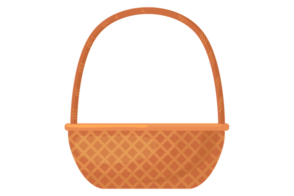 Empty Straw Basket: Decorative Rural Car