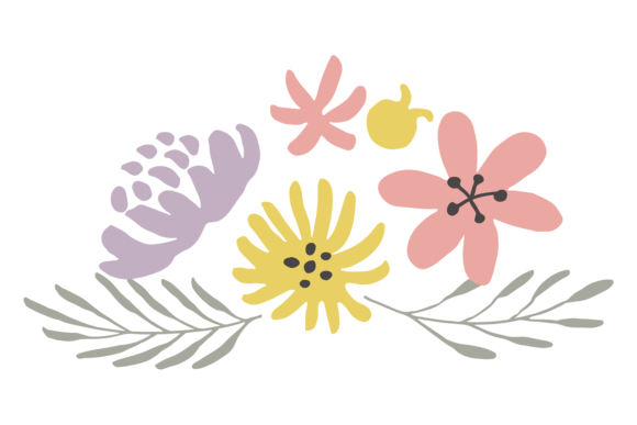 Floral Divider. Decorative Flower Botany: A Designer's Guide