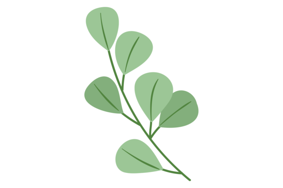 Green Botany Element: Decorative Leaves for Designers