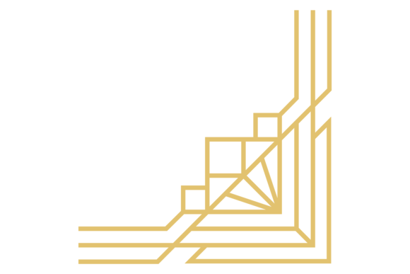 Luxury Golden Line Corner: A Vintage Ornament for Timeless Design