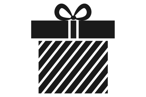 Present Box Icon. Decorative Gift. Holiday Symbol.