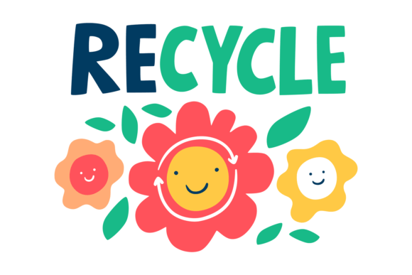 Recycle Label Template Decorative Cute: Eco-Chic Design