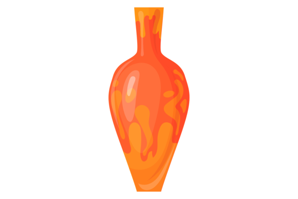 Red Tall Vase: Ceramic Decorative Floral Style