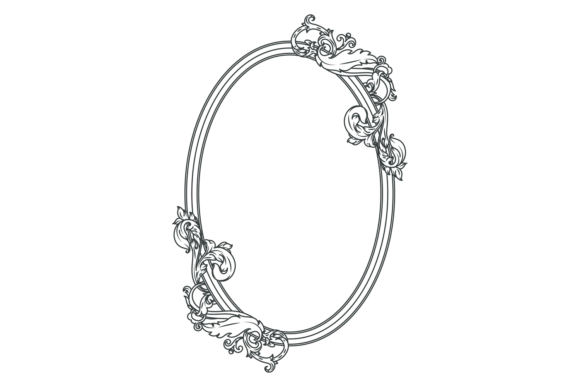 Round Filigree Frame: Decorative Baroque Charm