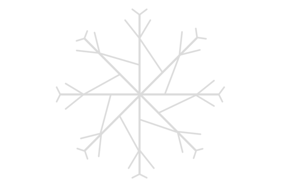 Snowflake Line Icon: Decorative Christmas Celebration Symbol