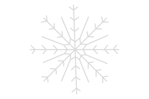 Winter Holiday Decorative Element: Geometric Snowflakes
