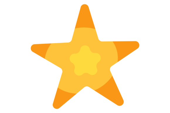 Yellow Star Icon: Decorative Sparkle for Visual Impact